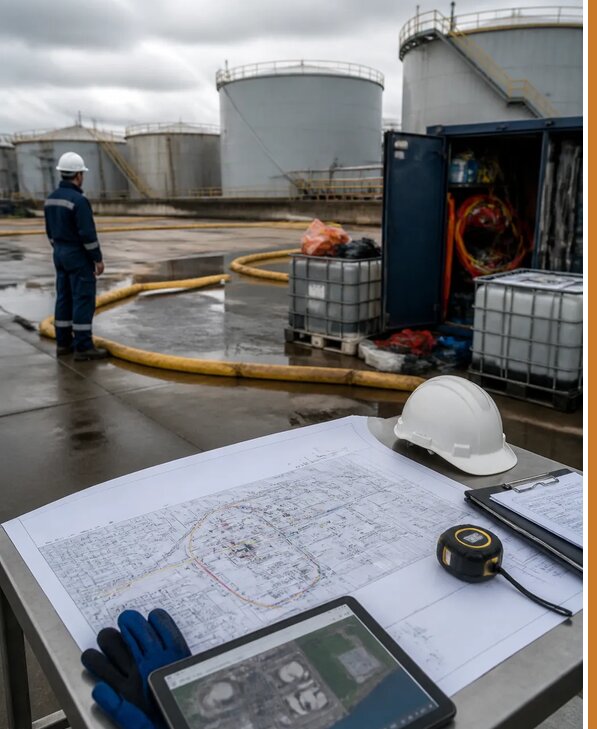 Разработка плана ликвидации разливов нефти в Колпине